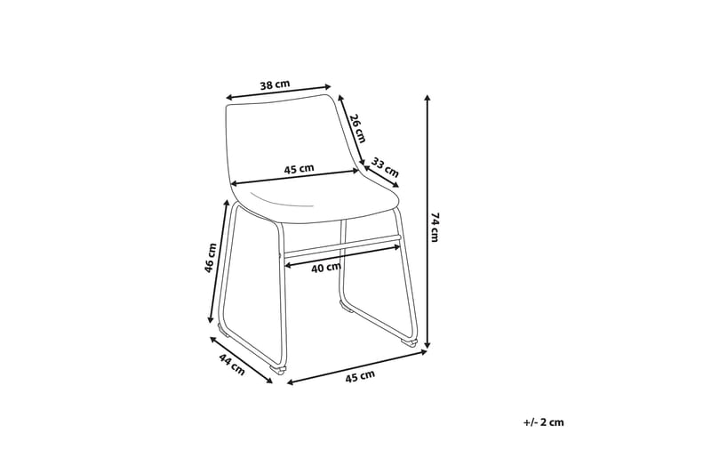 Batavia stolsæt til 2 stk - Grå - Møbler - Stole & lænestole - Spisebordsstole & køkkenstole