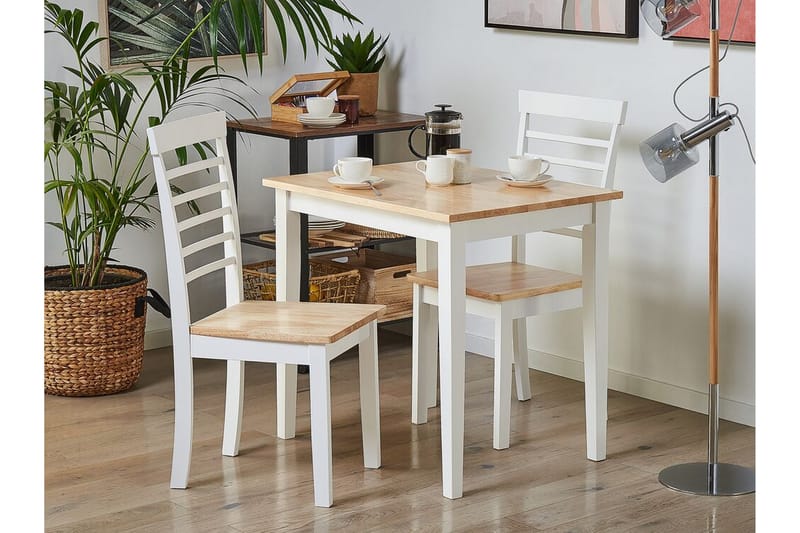 Battersby Spisebordsstol 2stk - Hvid/Lyst Træ - Spisebordsstole & køkkenstole