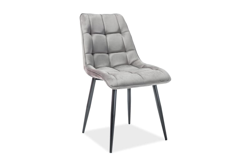 Begin Spisebordsstol, Velour/Grå