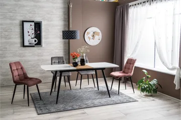Begin Spisebordsstol - Velour/Lyserød - Møbler - Stole & lænestole - Spisebordsstole & køkkenstole