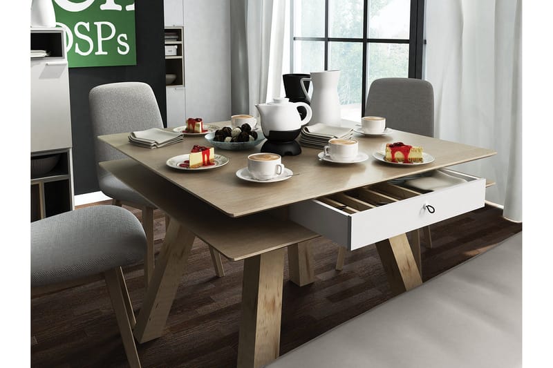 Bent Skammel Beige - VOX - Møbler - Stole & lænestole - Spisebordsstole & køkkenstole