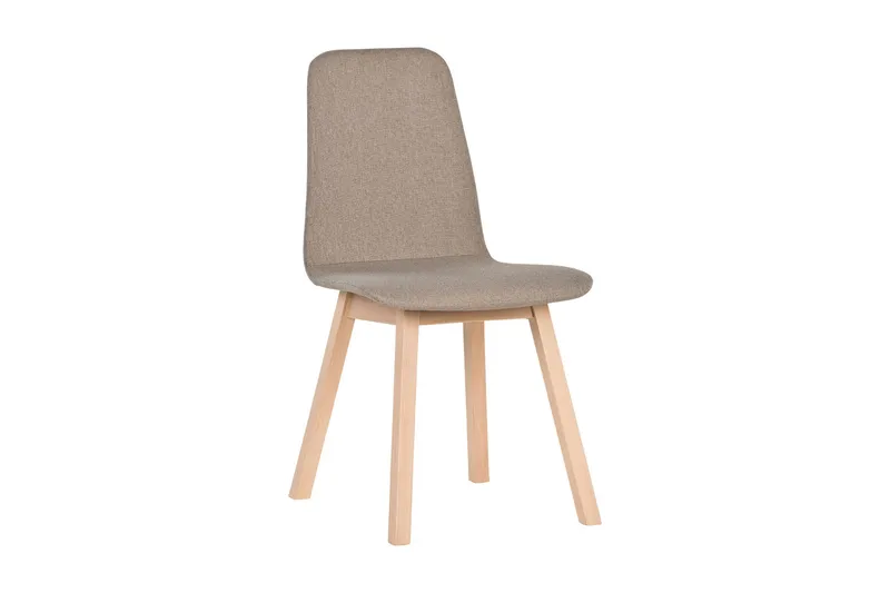 Bent Spisebordsstol i Stof med Træben, Beige