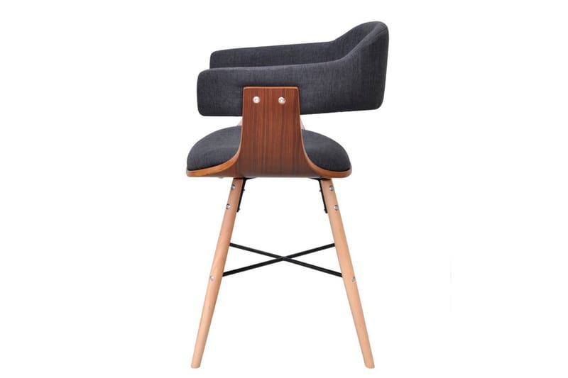 Bentwood Spisebordsstol Med Stofbetræk 4 Stk. - Grå - Spisebordsstole & køkkenstole - Armstole