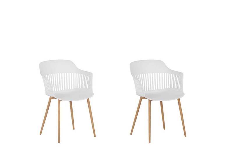 Bereca Spisebordsstol 2stk - Hvid - Spisebordsstole & køkkenstole - Armstole