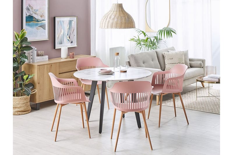 Bereca Spisebordsstol 2stk - Lyserød - Spisebordsstole & køkkenstole