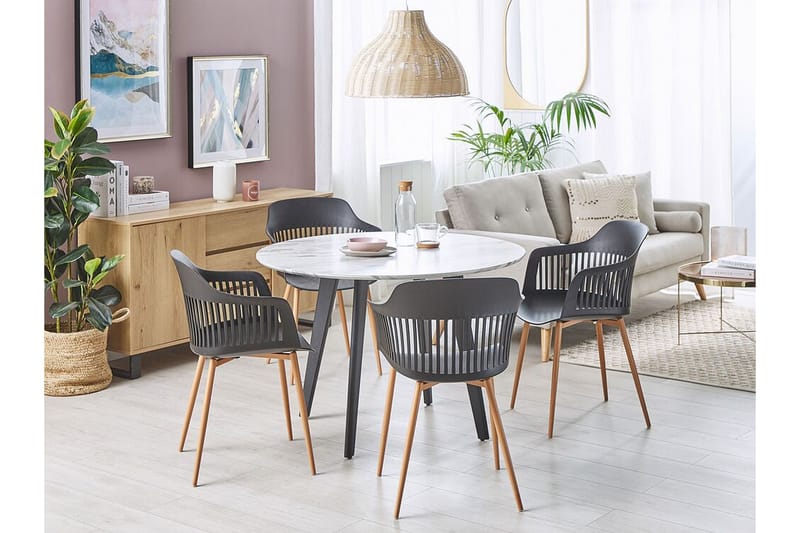 Bereca Spisebordsstol 2stk - Sort - Spisebordsstole & køkkenstole - Armstole