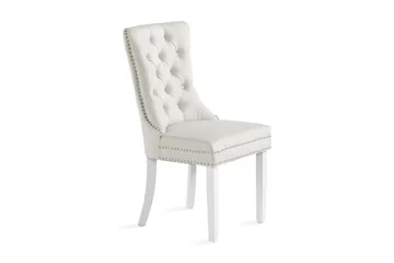 Bergviken Beige Spisebordsstol - Hvid/Træ - Møbler - Stole & lænestole - Spisebordsstole & køkkenstole