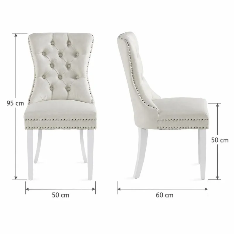 Bergviken Beige Spisebordsstol - Hvid/Træ - Møbler - Stole & lænestole - Spisebordsstole & køkkenstole