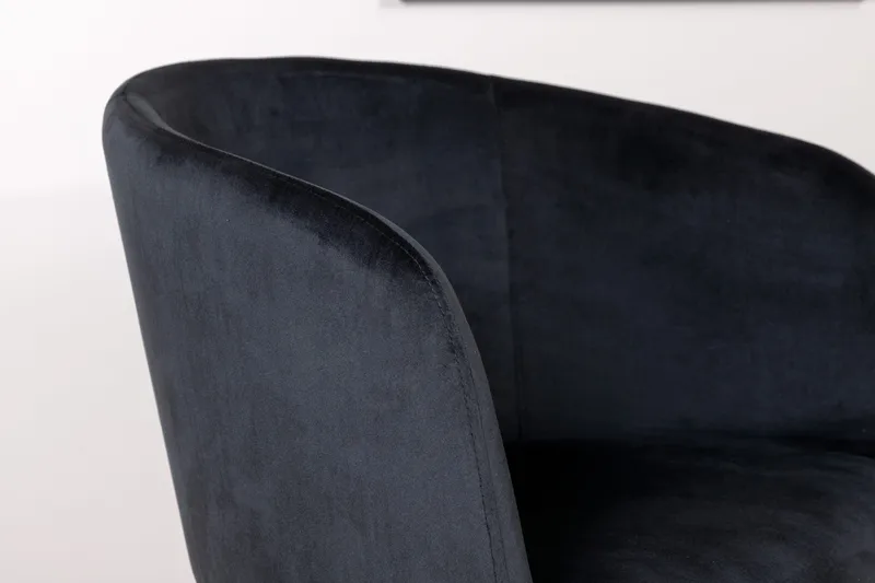 Berita Armstol med Armlæn - Velour/Sort - Møbler - Stole & lænestole - Spisebordsstole & køkkenstole