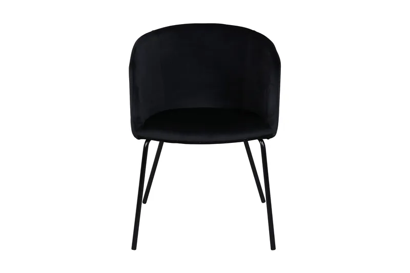 Berita Armstol med Armlæn - Velour/Sort - Møbler - Stole & lænestole - Spisebordsstole & køkkenstole