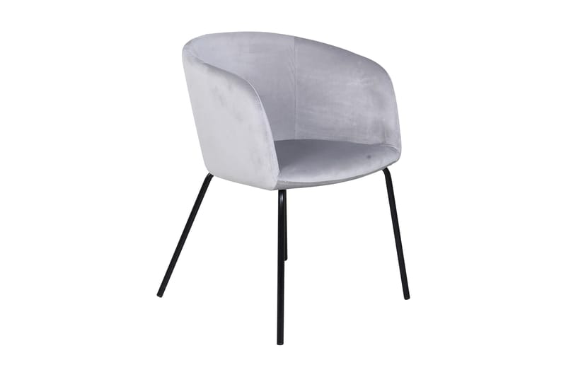 Berita Armstol Velour/Grå/Sort - Armstole - Spisebordsstole & køkkenstole