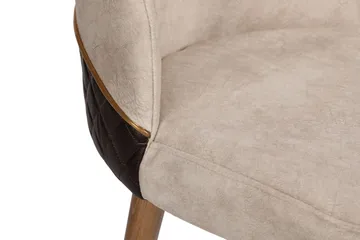 Berriaren Spisebordsstol i Fløjl med Træben - Lys Beige - Møbler - Stole & lænestole - Spisebordsstole & køkkenstole