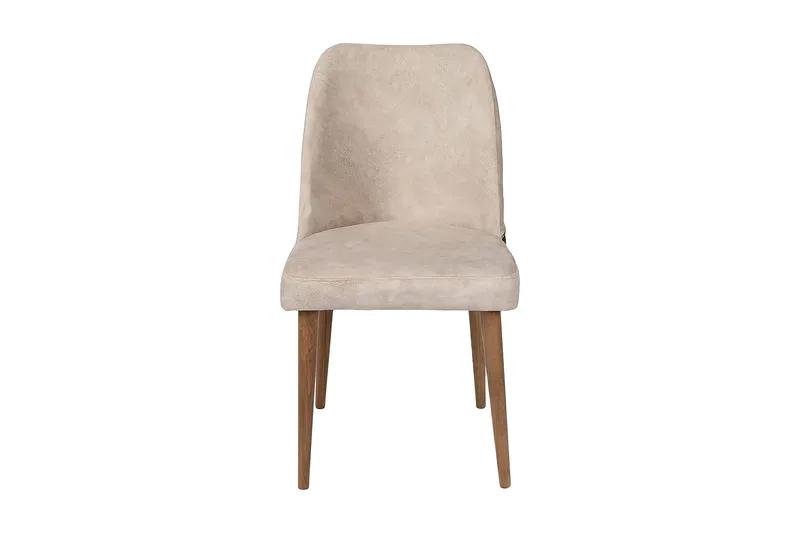 Berriaren Spisebordsstol i Fløjl med Træben - Lys Beige - Møbler - Stole & lænestole - Spisebordsstole & køkkenstole