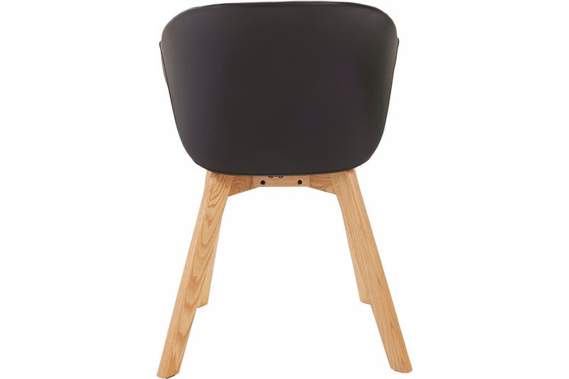 Berton spisebordsstol kunstlæder 2 stk. - sort/eg - Spisebordsstole & køkkenstole