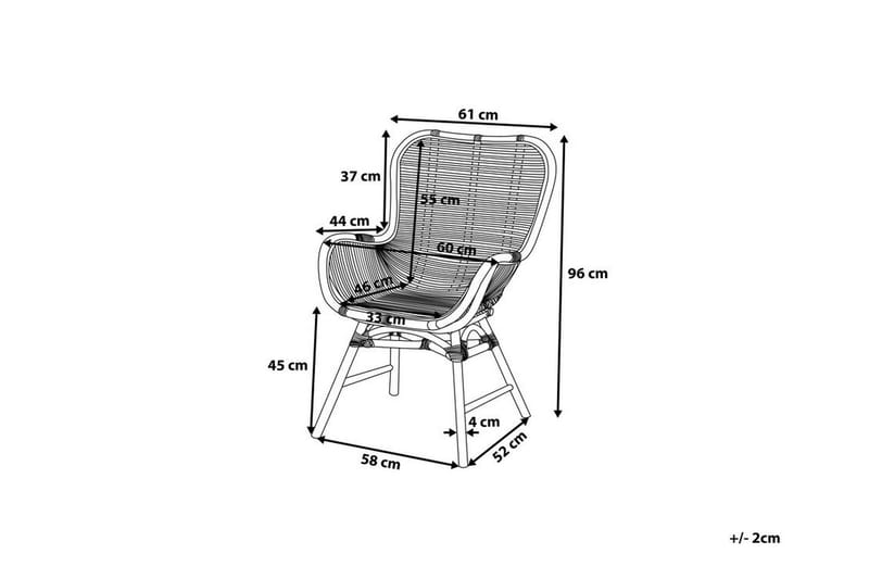 Birns Rattanstol - Brun - Spisebordsstole & køkkenstole - Armstole
