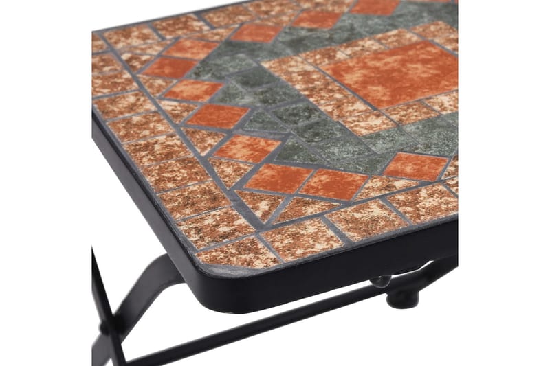 Bistrostole 2 Stk. Med Mosaikdesign Orange/Grå - Orange - Møbler - Stole & lænestole - Spisebordsstole & køkkenstole