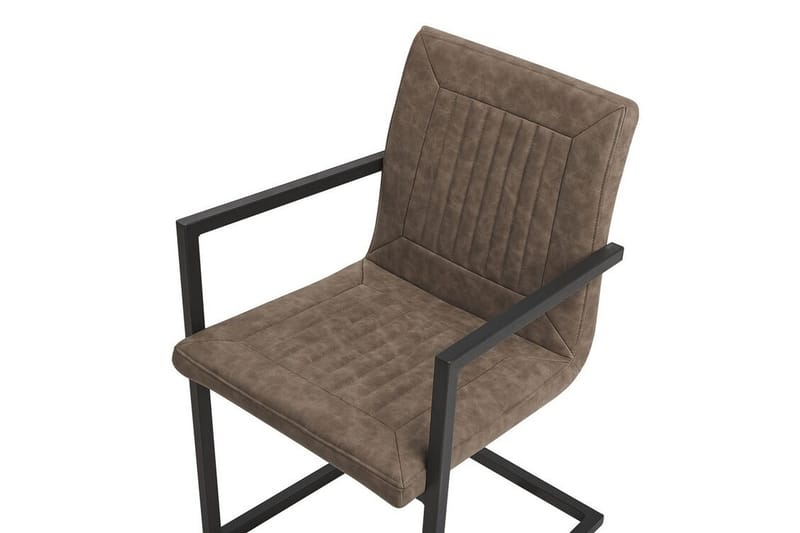 Brandol Spisebordsstol 2stk - Kunstlæder/Lysebrun - Spisebordsstole & køkkenstole - Armstole