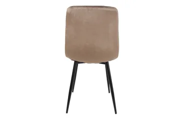 Brie Spisebordsstol i Fløjl med Metalben - Beige - Møbler - Stole & lænestole - Spisebordsstole & køkkenstole