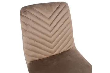 Brie Spisebordsstol i Fløjl med Metalben - Beige - Møbler - Stole & lænestole - Spisebordsstole & køkkenstole