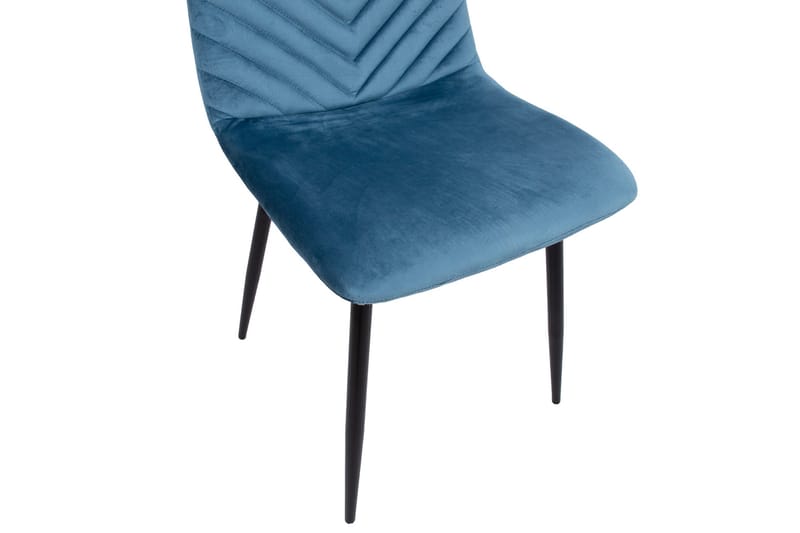 Brie Stol Blå Velour - Møbler - Stole & lænestole - Spisebordsstole & køkkenstole