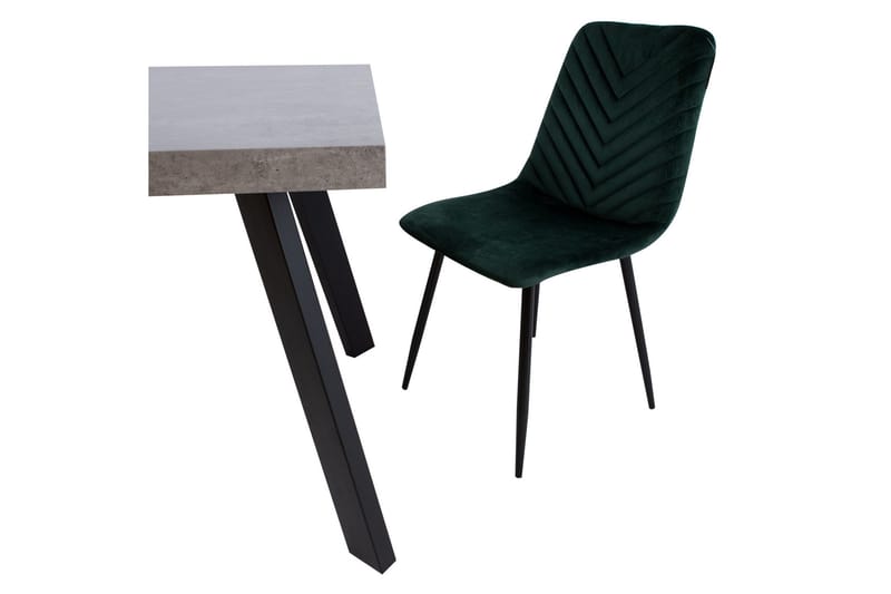 Brie Stol Mørkegrå Velour - Møbler - Stole & lænestole - Spisebordsstole & køkkenstole