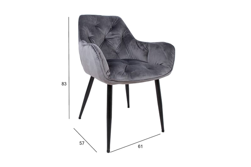 Brita Stol 61x57x83 cm Grå - Møbler - Stole & lænestole - Spisebordsstole & køkkenstole