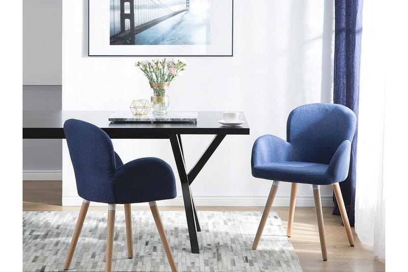 Brookville stolsæt til 2 stk - Blå - Spisebordsstole & køkkenstole - Armstole