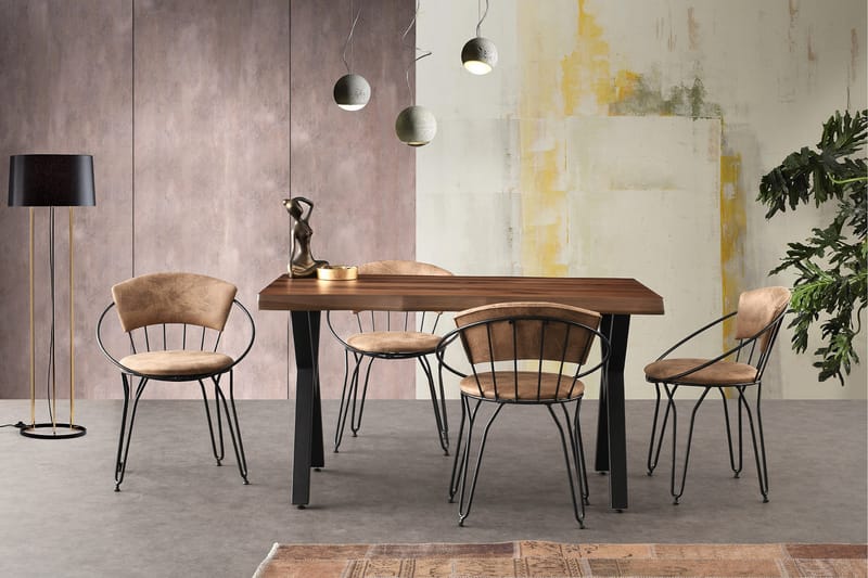 Brutorp Spisebordsstol 2 stk - Sort/Beige - Møbler - Stole & lænestole - Spisebordsstole & køkkenstole