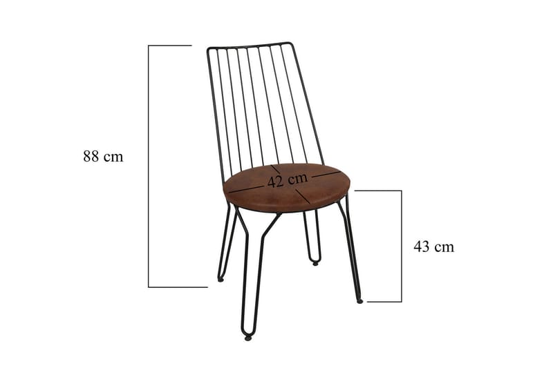 Bruveri Spisebordsstol 2 stk - Sort - Spisebordsstole & køkkenstole