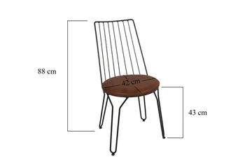 Bruveri Spisebordsstol i Kunstlæder - Brun - Møbler - Stole & lænestole - Spisebordsstole & køkkenstole