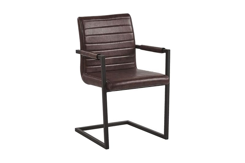 Buford Spisebordsstol 2stk - Kunstlæder/Brun - Spisebordsstole & køkkenstole - Armstole