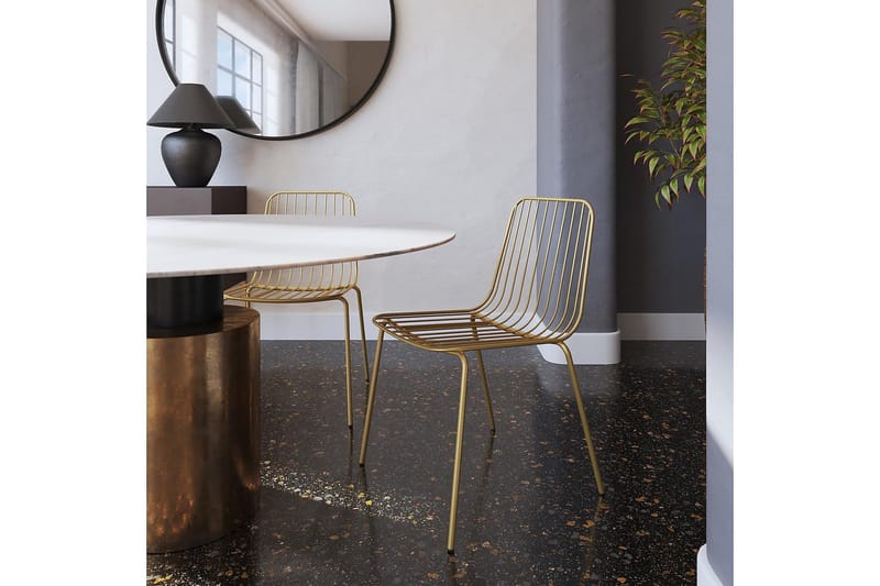 Caden Spisebordsstol Guld 2-pak - Dorel Home - Møbler - Stole & lænestole - Spisebordsstole & køkkenstole