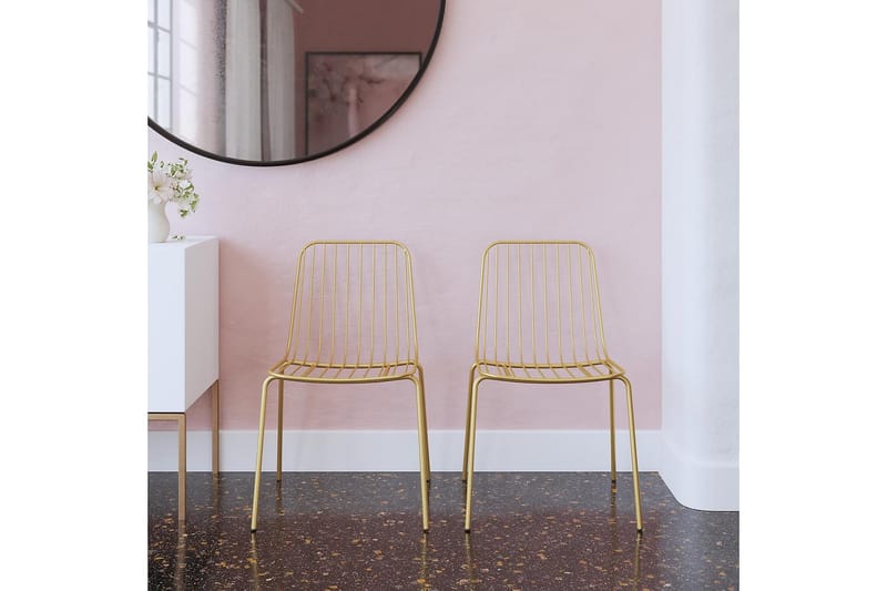Caden Spisebordsstol Guld 2-pak - Dorel Home - Møbler - Stole & lænestole - Spisebordsstole & køkkenstole