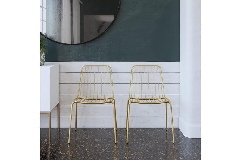 Caden Spisebordsstol Guld 2-pak - Dorel Home - Møbler - Stole & lænestole - Spisebordsstole & køkkenstole