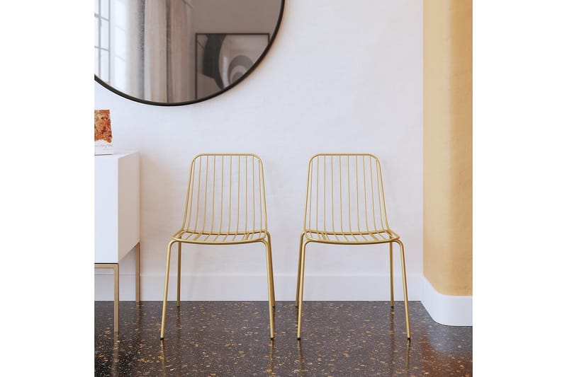 Caden Spisebordsstol Guld 2-pak - Dorel Home - Møbler - Stole & lænestole - Spisebordsstole & køkkenstole