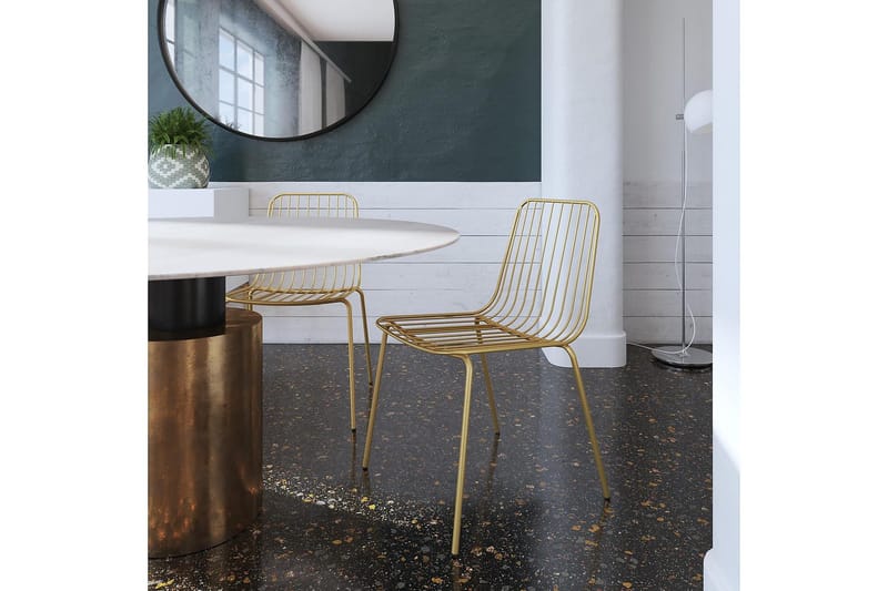 Caden Spisebordsstol Guld 2-pak - Dorel Home - Møbler - Stole & lænestole - Spisebordsstole & køkkenstole