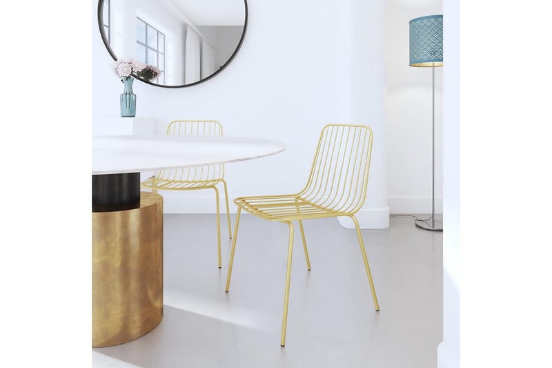 Caden Spisebordsstol Guld 2-pak - Dorel Home - Møbler - Stole & lænestole - Spisebordsstole & køkkenstole