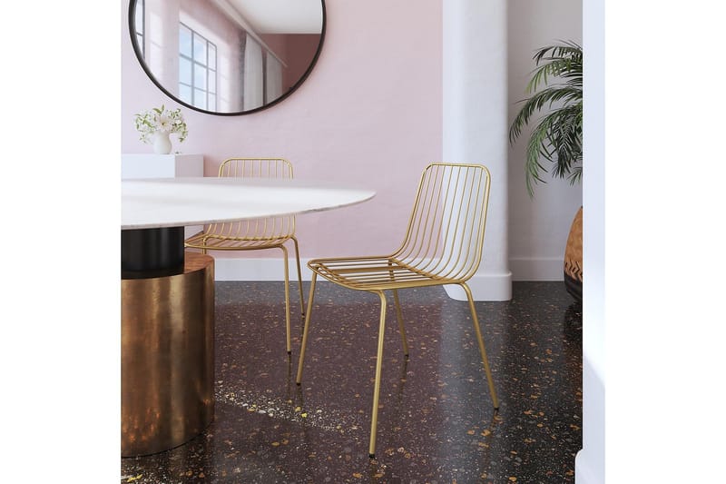 Caden Spisebordsstol Guld 2-pak - Dorel Home - Møbler - Stole & lænestole - Spisebordsstole & køkkenstole