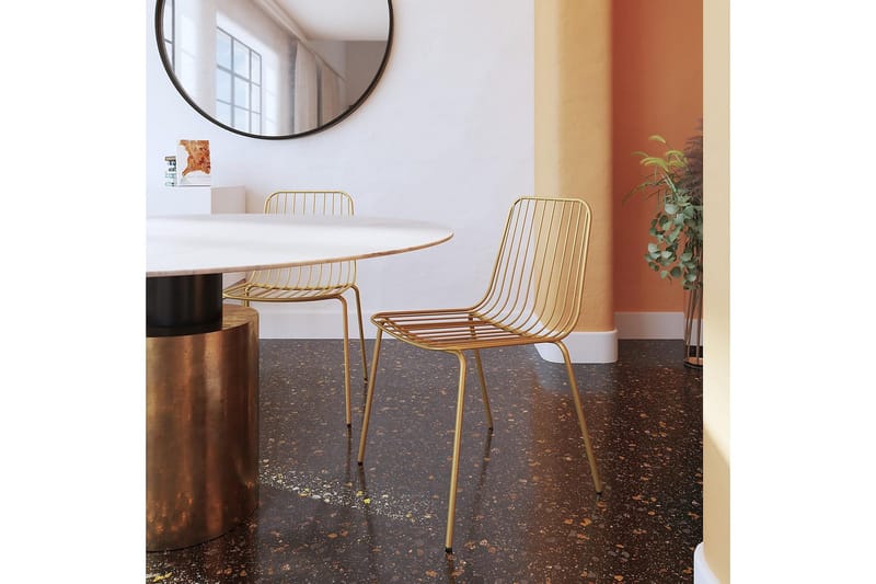 Caden Spisebordsstol Guld 2-pak - Dorel Home - Møbler - Stole & lænestole - Spisebordsstole & køkkenstole
