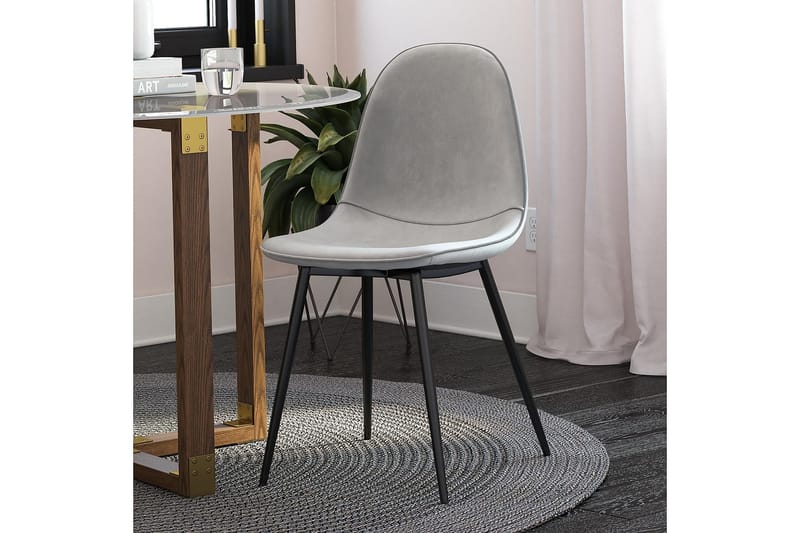 Calvin Spisebordsstol Grå 2-pak - Dorel Home - Spisebordsstole & køkkenstole