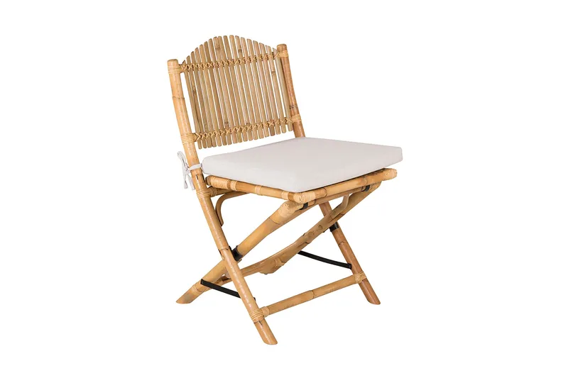 Cane Spisebordsstol med Pude, Brun