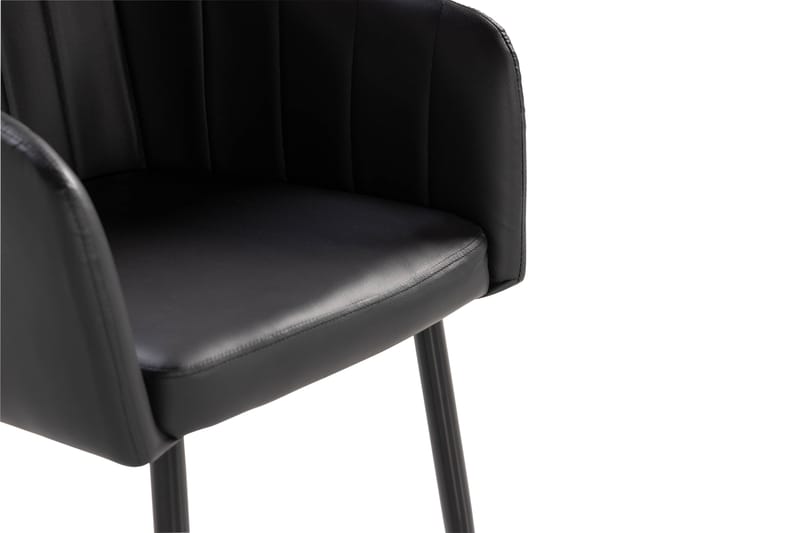 Casper Armstol Kunstlæder - Sort - Spisebordsstole & køkkenstole