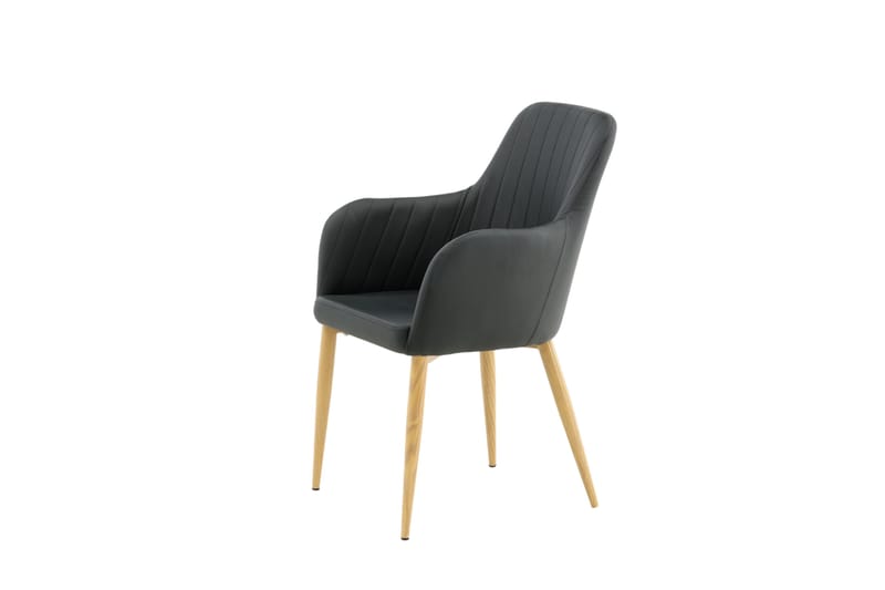 Casper Armstol Kunstlæder - Sort/Eg - Spisebordsstole & køkkenstole - Armstole