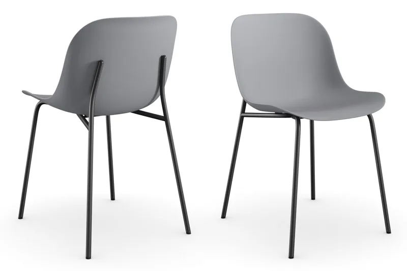 Cesareo Spisebordsstol, Grå/Sort