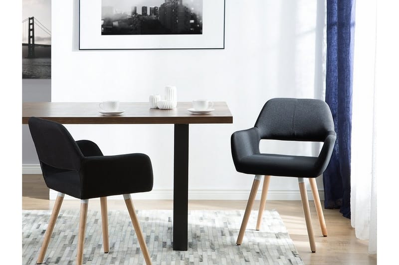 Chicago stolsæt til 2 stk - Sort - Møbler - Stole & lænestole - Spisebordsstole & køkkenstole