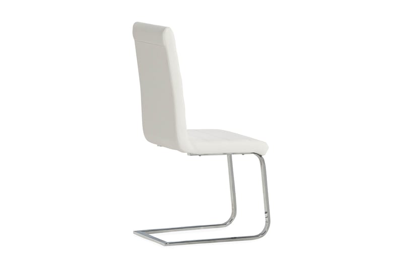 Cibus Spisebordsstol Kunstlæder - Hvid/Krom - Spisebordsstole & køkkenstole
