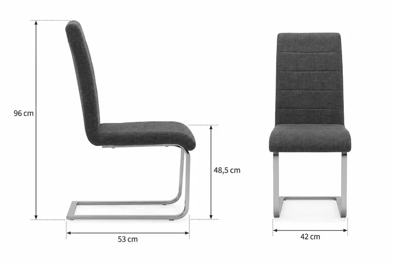 Cibus spisebordsstol - Mørkegrå/Metal - Møbler - Stole & lænestole - Spisebordsstole & køkkenstole