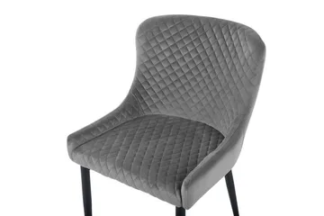 Colino stol 2-stk velour - Grå - Møbler - Stole & lænestole - Spisebordsstole & køkkenstole