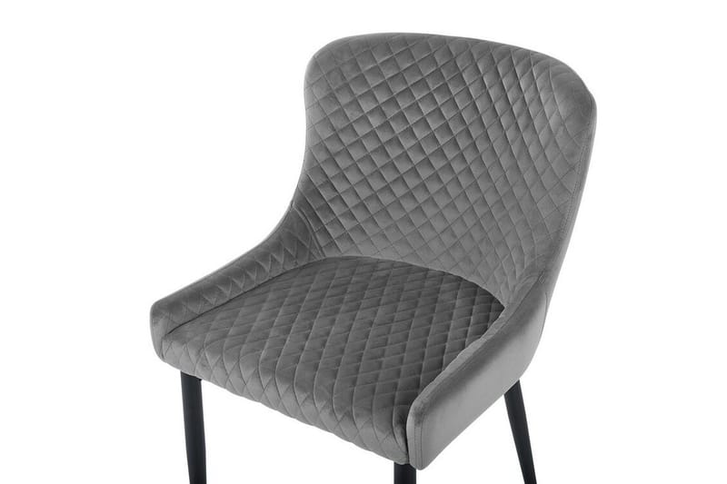 Colino stol 2-stk velour - Grå - Møbler - Stole & lænestole - Spisebordsstole & køkkenstole