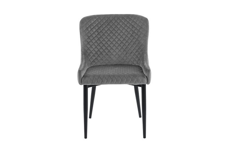 Colino stol 2-stk velour - Grå - Møbler - Stole & lænestole - Spisebordsstole & køkkenstole